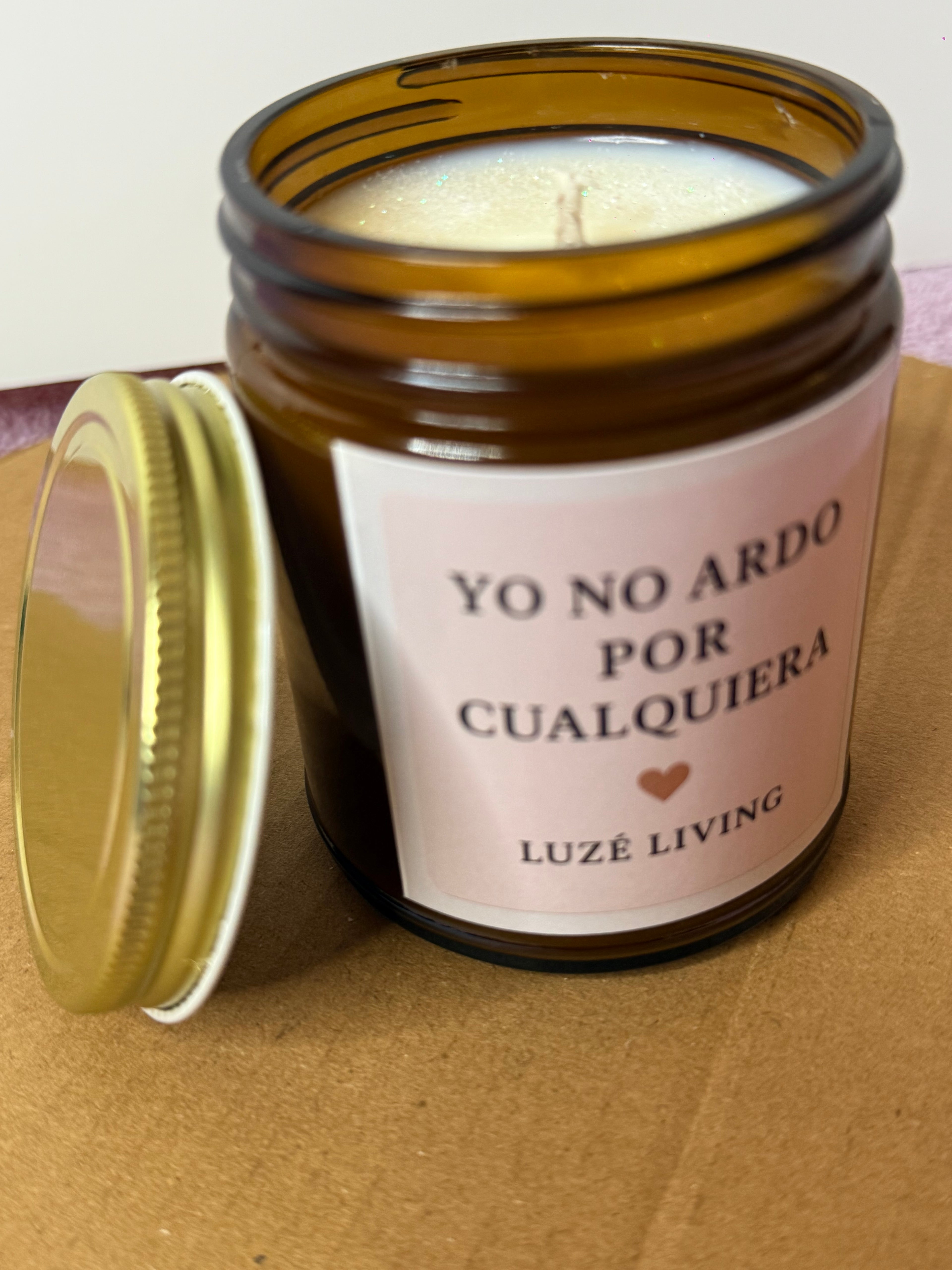 Vela personalizada con mensaje