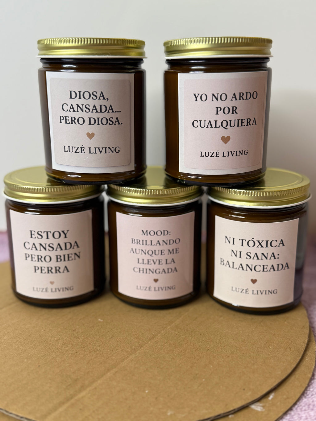 Vela personalizada con mensaje