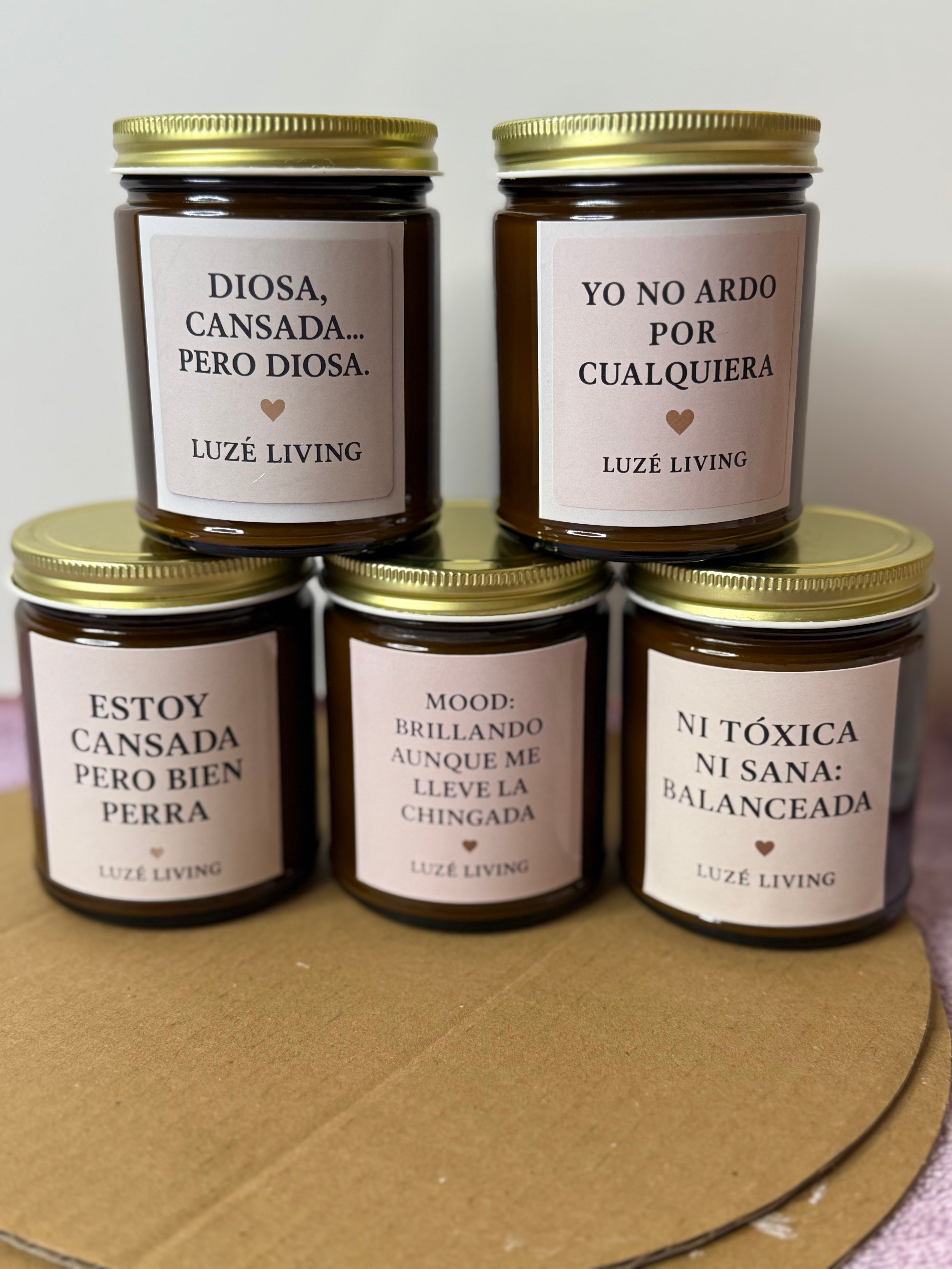 Vela personalizada con mensaje