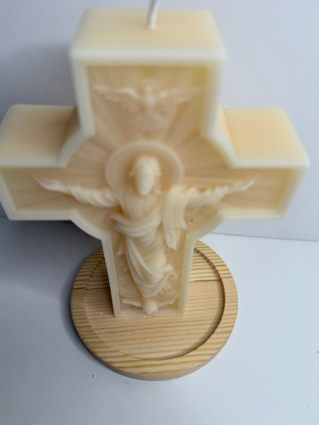 Cruz de Cristo – Vela espiritual hecha a mano