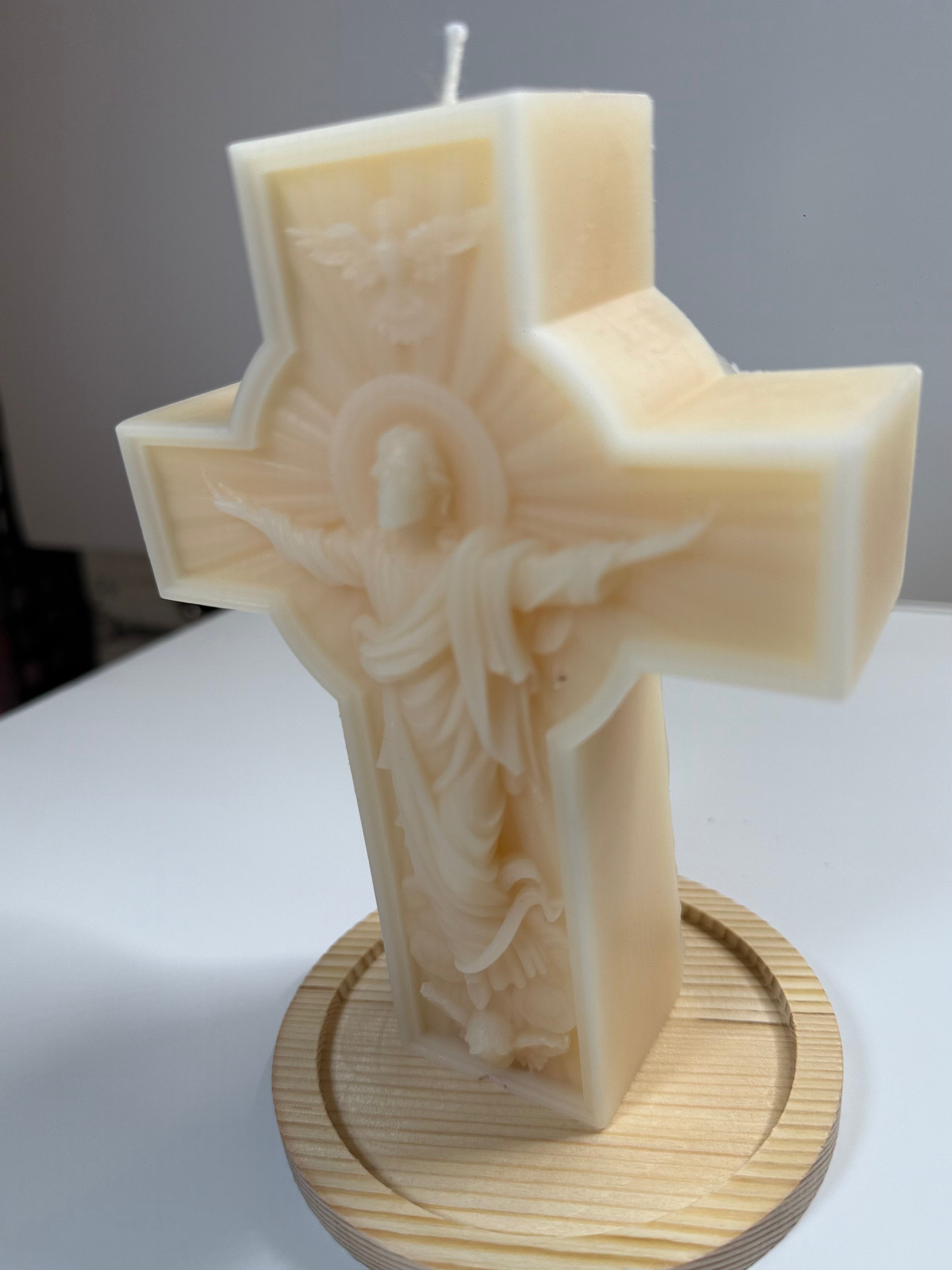 Cruz de Cristo – Vela espiritual hecha a mano