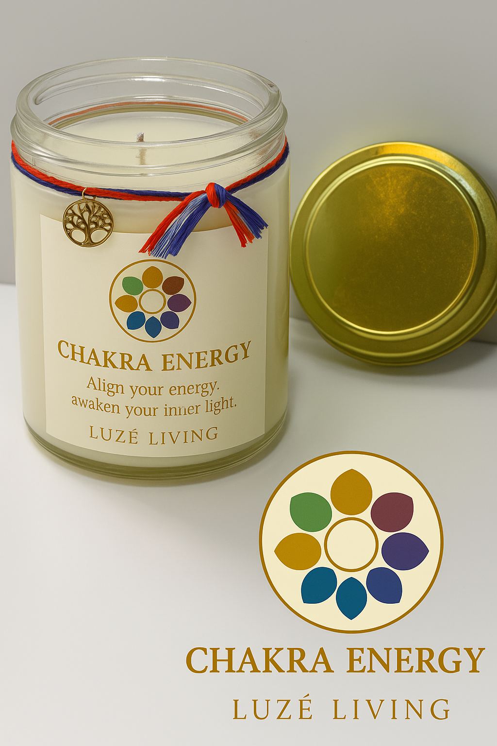 Chakra Energy – Vela Espiritual de Soya (Iced Vanilla Woods)