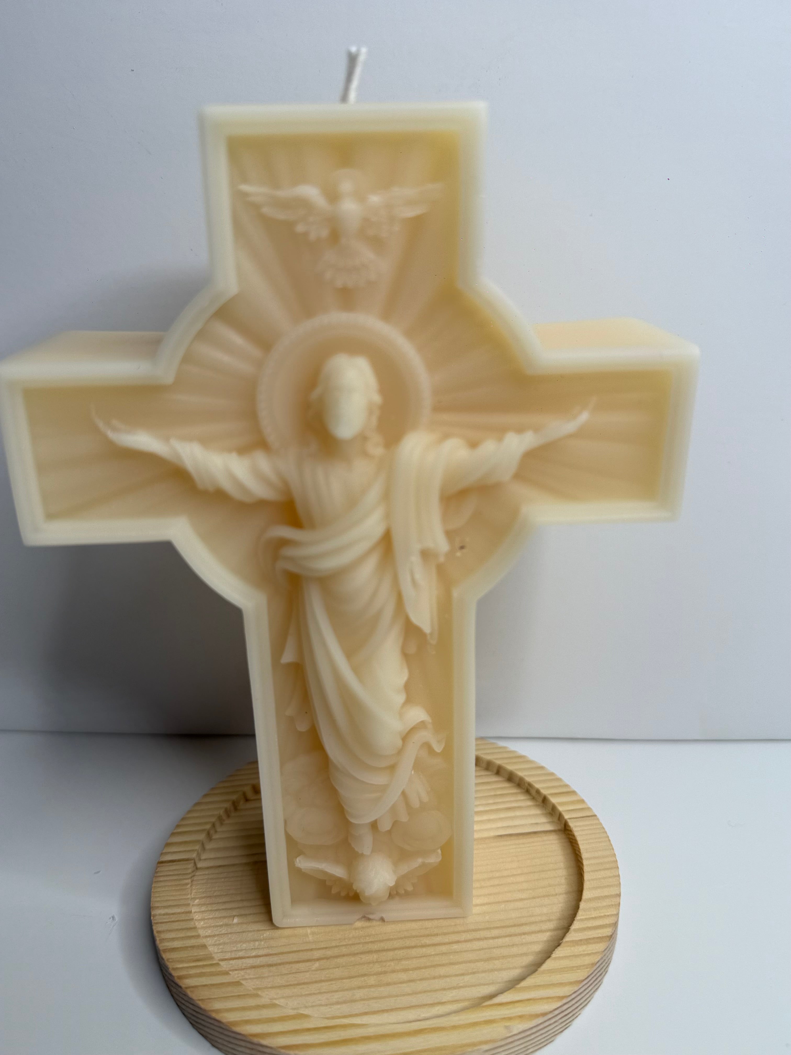 Cruz de Cristo – Vela espiritual hecha a mano