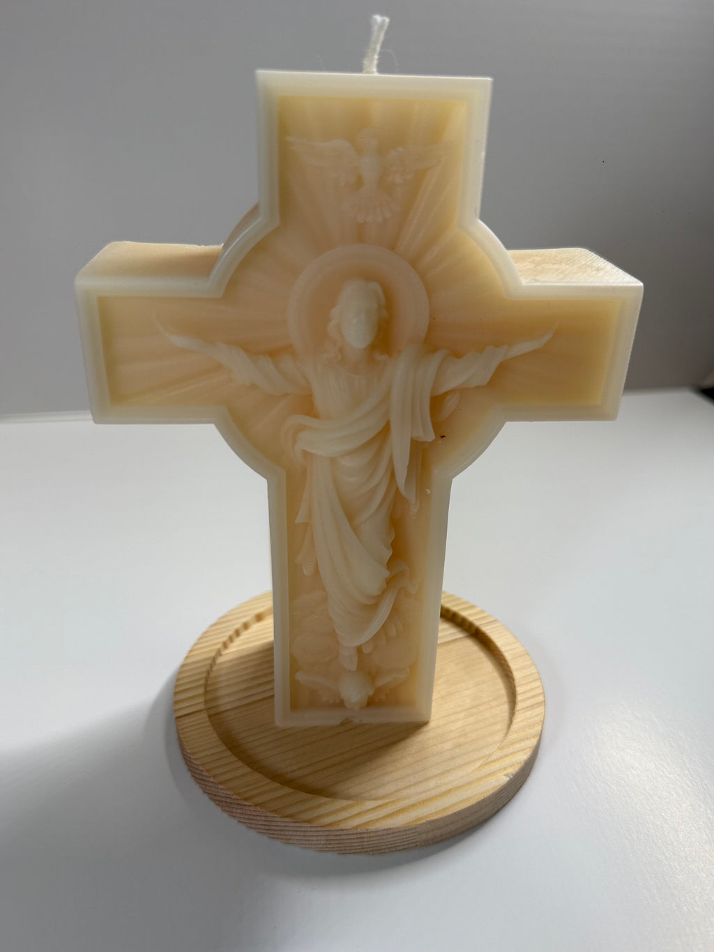 Cruz de Cristo – Vela espiritual hecha a mano