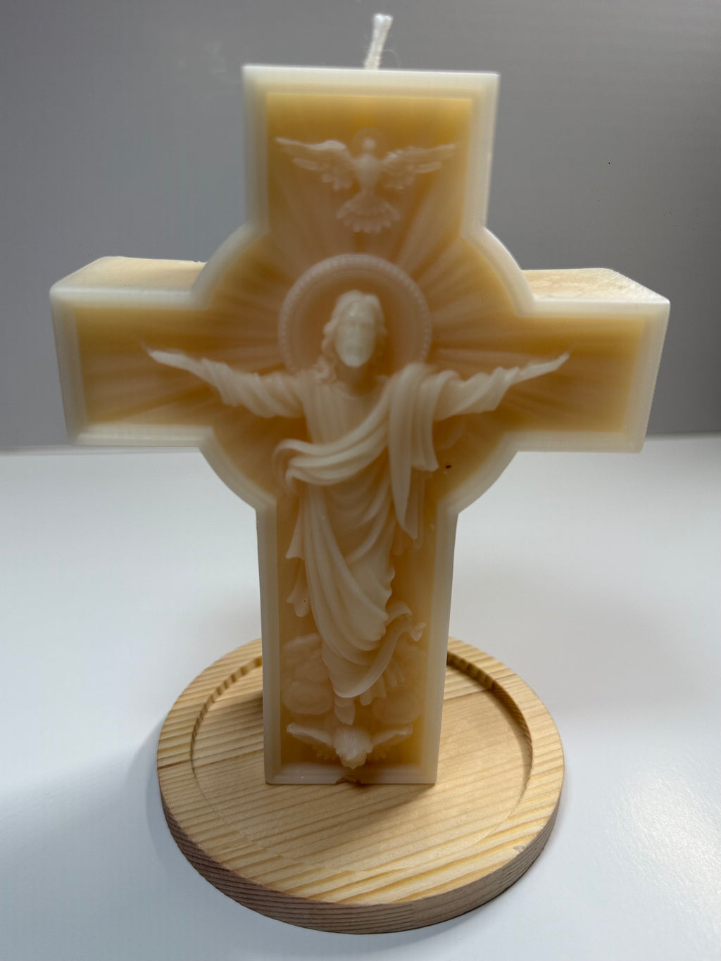 Cruz de Cristo – Vela espiritual hecha a mano