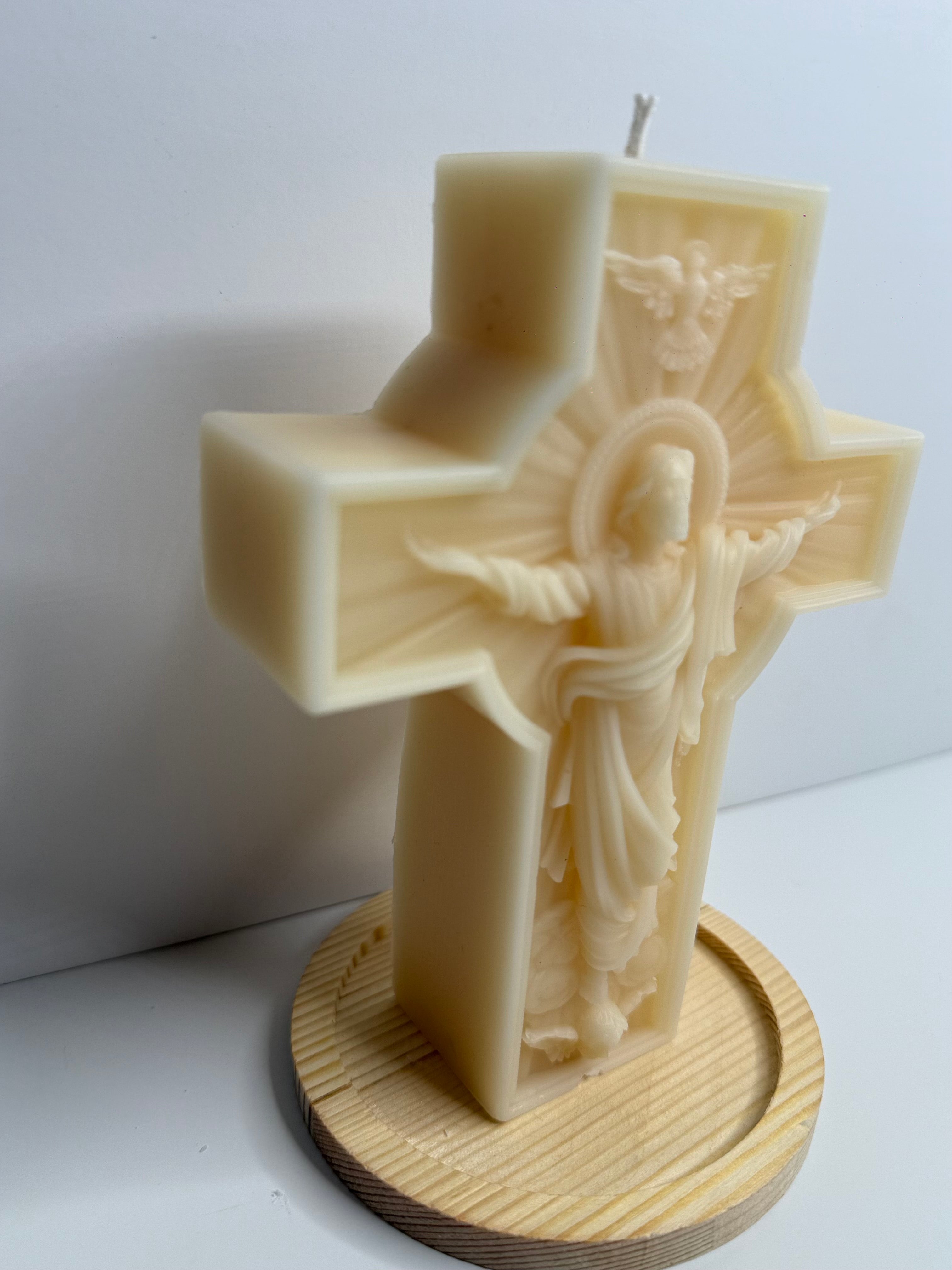 Cruz de Cristo – Vela espiritual hecha a mano