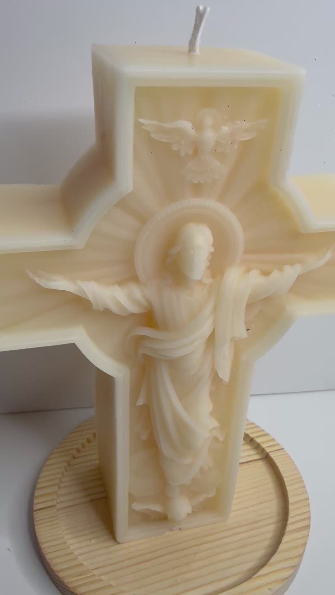 Cruz de Cristo – Vela espiritual hecha a mano